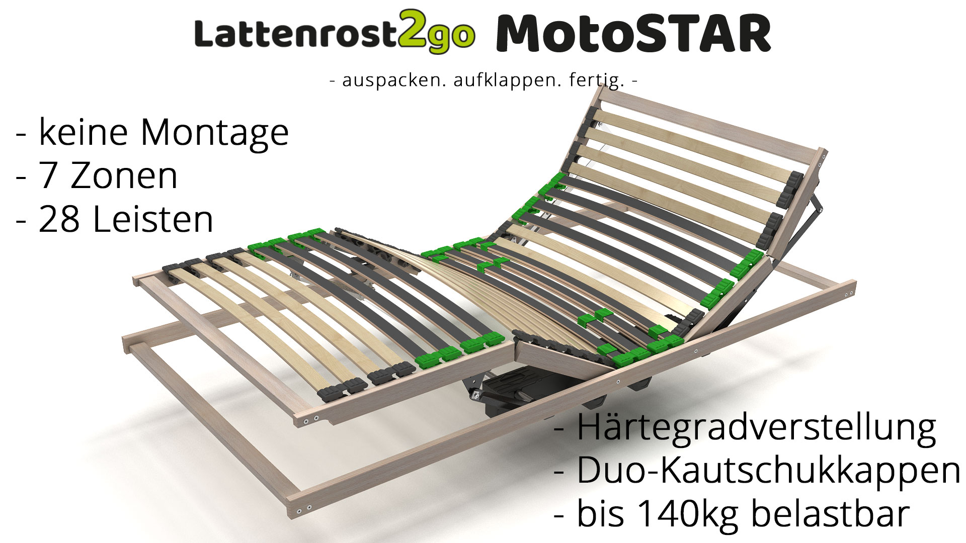 Lattenrost elektrisch motorisiert von Lattenrost2go.de